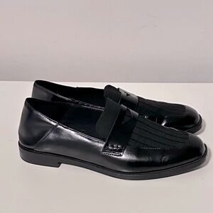Stradivarius Faux Leather Black Loafer Size 7.5/38 EU